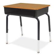 Adjustable Height Open-Front Student Desk