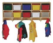 Coat Locker with Clear Trays