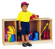 4-Section Stacking Open Lockers