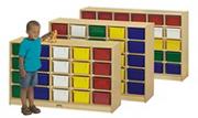 20-Tray Cubbie with Color Trays