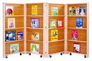 Mobile Library Bookcase - 4-Section