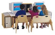 60" Adjustable Computer Table, White