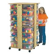 32 Cubbie Tower with Clear Tubs