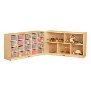 20 Tray Cubbie Fold-n-Lock with Clear Trays