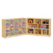 25 Tray Cubbie Fold-n-Lock with Clear Trays