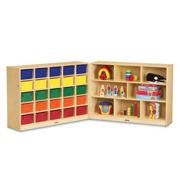 25 Tray Cubbie Fold-n-Lock with Color Trays