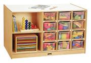 Mobile Storage Island with Clear Trays