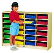 24 Paper-Tray Cubbie with Clear Trays