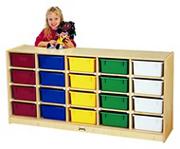 20 Tub Storage with Color Tubs