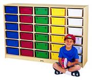30 Tub Storage with Color Tubs