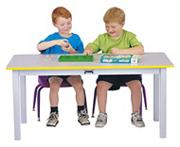 Rainbow Accents<sup>�</sup> Rectangle Table, 24"x48", 22"H