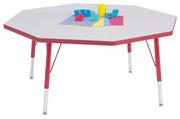 Rainbow Accents<sup>�</sup> 48"x48" Octagon Table, 24-31"H