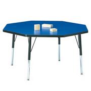 48"-diameter Octagon Activity Table, 11-15"H