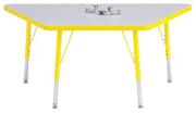 Rainbow Accents<sup>�</sup> 24"x48" Trapezoid Activity Table, 15-24"H