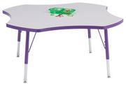 Rainbow Accents<sup>�</sup> 48" 4-Leaf Activity Table, 15-24"H
