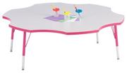 Rainbow Accents<sup>�</sup> 60" Six-Leaf Table, 11-15"H