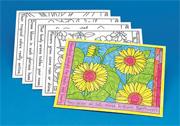 Coloring Placemats - Flowers  (set of 10)