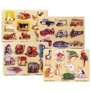 Melissa & Doug� Easy Grip Pegged Puzzles  (set of 4)