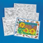 Coloring Placemats, In the Garden  (pack of 10)