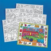 Coloring Placemats, On the Go  (pack of 10)