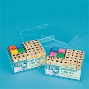 Wood Alphabet Stamps (pack of 64)