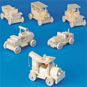 Unfinished Classic Cars of Yesteryear, Unassembled (set of 6)
