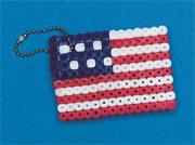 More info about American Flag Fuse Bead Key Chain Craft Kit (makes 12) American Flag Fuse Bead Key Chain Craft Kit (makes 12)