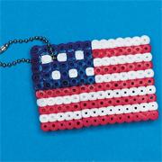 Fuse Bead American Flag Craft Kit (makes 12)