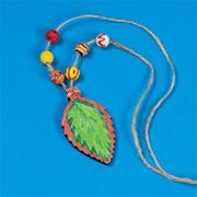 More info about Wood Leaf Necklace Craft Kit (makes 12) Wood Leaf Necklace Craft Kit (makes 12)