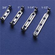 Nickel Pin Backs, 1"  (pack of 50)