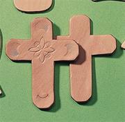Leather Shape 4" - Cross  (pack of 25)