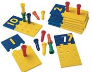 Number Puzzle Boards & Pegs Set