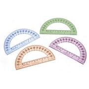 6" Protractor, 4 Colors (set of 24)