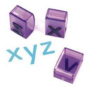 Jumbo 1" Lowercase Alphabet Transparent Stamps