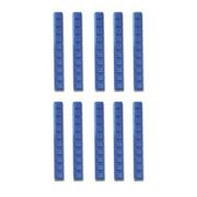 Base Ten Rods, Opaque Blue, Interlock 10s