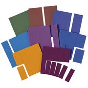 Foam Fraction Squares, 51 pieces