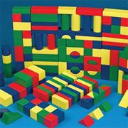 Colored Wooden Block Set  (set of 65)