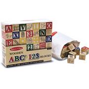 Melissa & Doug� Wooden ABC/123 Blocks  (set of 50)