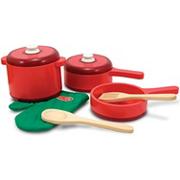 Melissa & Doug��Play Food Wooden Kitchen Accessory Set (set of 8)