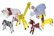 Wild Animal Safari Paper Craft Kit  (makes 12)