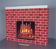 Corobuff��Cardboard Fireplace Decoration