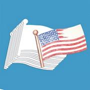 US Flag Design Paper  (pack of 24)