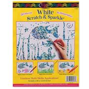 Scratch & Sparkle White Glitter Boards  (pack of 30)