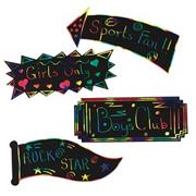 Scratch-Art� Signs  (pack of 12)