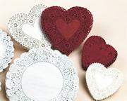 Heart-Shaped Paper Lace Doilies, 6" (pack of 100)