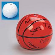 Color-Me� Ceramic Basketball Bank  (pack of 12)