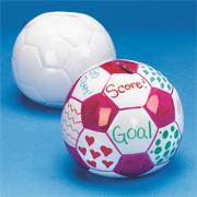 Color-Me� Ceramic Soccer Ball Bank  (pack of 12)