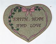 Decorative Mat - Faith Heart Mat