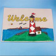 Welcome Lighthouse Decorative Mat