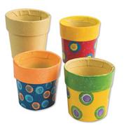 Paper Mache Mini Pots 2"x2"  (pack of 12)
